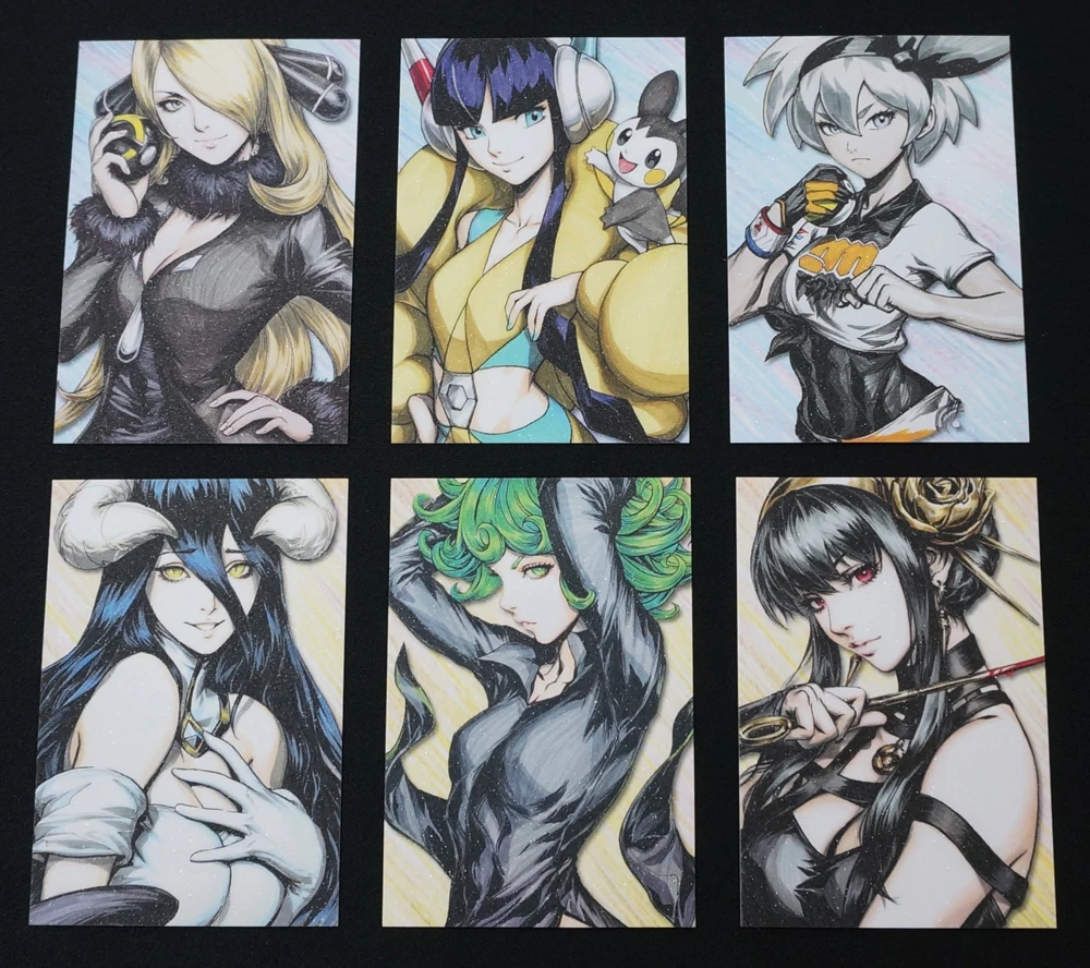 40 pz/set MAG personaggi femminili ritratto carte di carta Classic Popular Manga Anime Games ragazze glassato Collection Card