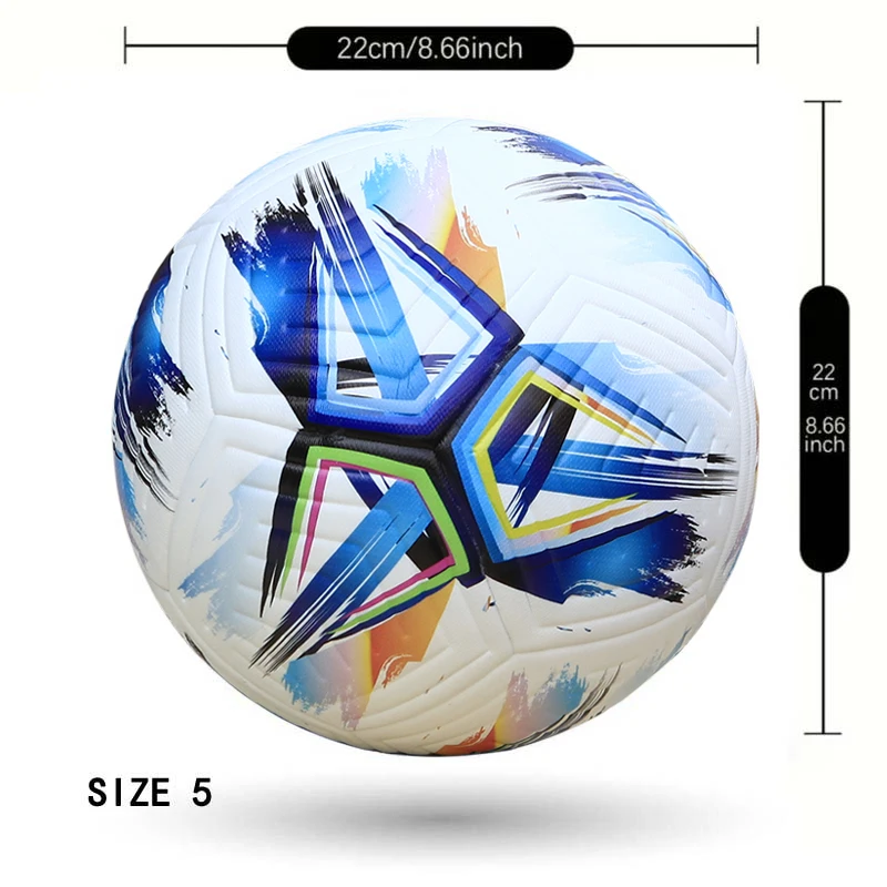 축구 크기 5 전문 공식 경기 축구 공 성인 훈련 야외 스포츠 원활한 Futbol 고품질 PU 공