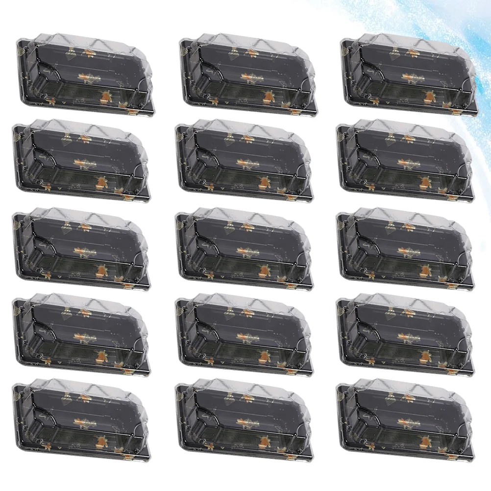 100 PCS Food Trays Take Out Boxes Fruit Carry Containers Transparent Lid Packing