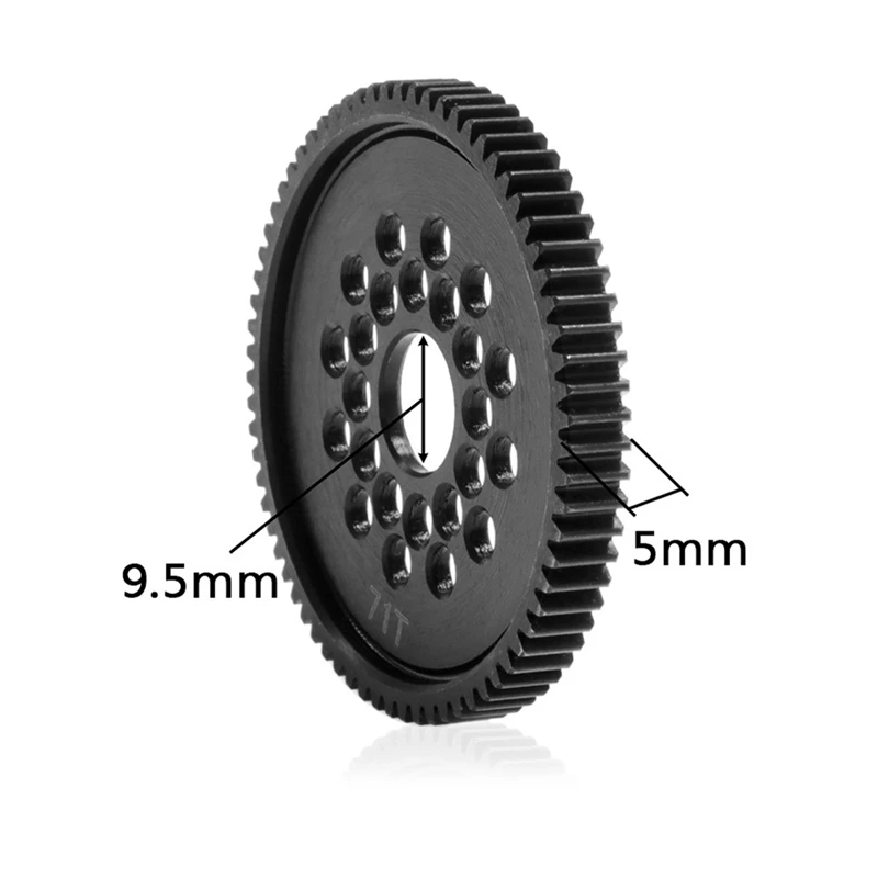 Módulo de metal Spur Gear para RC Car, 71T, 51667, Tamiya TA08, XV02 06M, Peças de Atualização, Acessórios, 51667