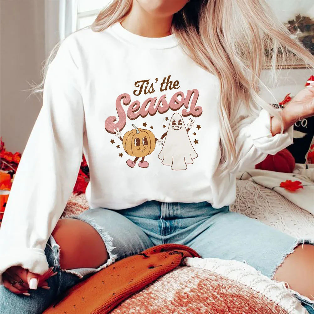 Fall Coffee Shirt Cute Fall Sweatshirt Halloween Pumpkin Spice Shirt Womens Fall Sweater Tis The Season Halloween Party Tee