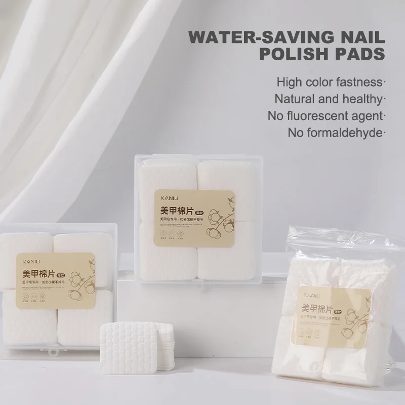 KANIU 200 Stück dicke und dünne Gel-Nagellackentferner-Pads in zwei Ausführungen, fusselfreie Nagelreinigungstücher aus Baumwolle, fusselfrei, 13x10 cm, Maniküre-Pads