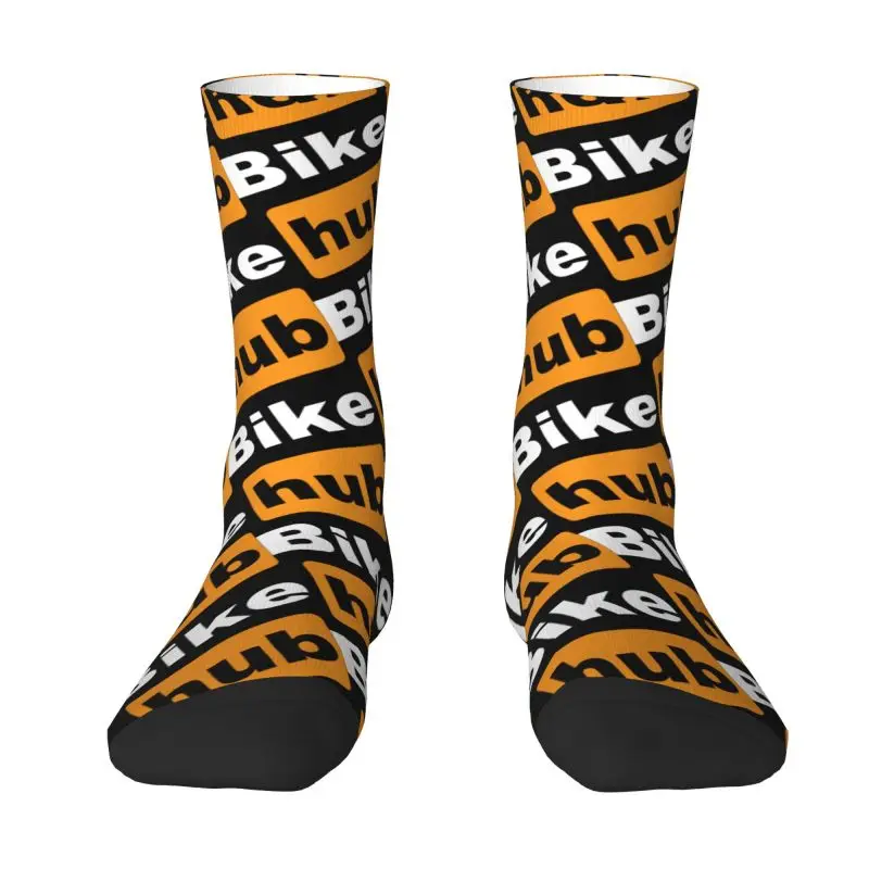 Cool Bike Hub Socks Women Men Warm 3D Print MTB Mountain Bicycle Cyclist Biking Sports Football Crew Socks