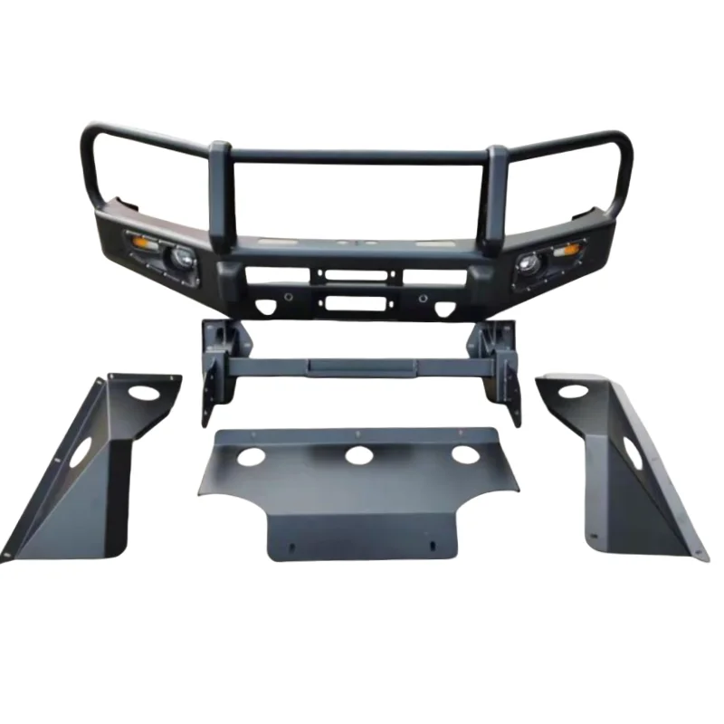 

TOP Black Bull 4*4 Heavy-Duty Steel Front Bumper Winch Bracket for Nissan Patrol Y62 19+ Black Bull Bar New Off-Road Fog Light