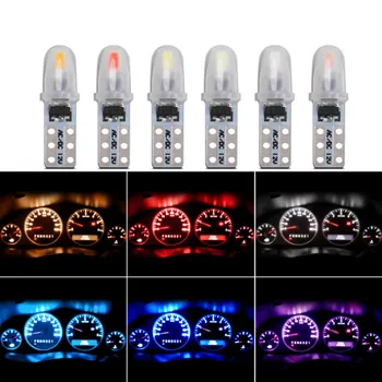 T5 Oto Araba Kontrol Paneli Işıkları 2 3014 SMD Okuma Gösterge Paneli Lambası Polarite Yok Led Ampul Beyaz 12 V DC
