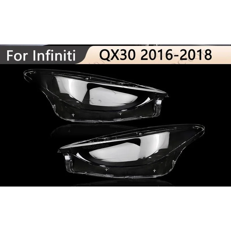 Q+ For Infiniti QX30 2016 2017 2018 Front Headlight Cover Transparent Lens Shell