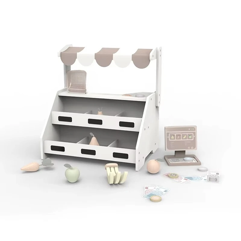 

Direct Wooden Role Playing Toys Simulation Fruit Shop Children's Toys Role Pretending Vegetable Shop Simulation Wooden Toys