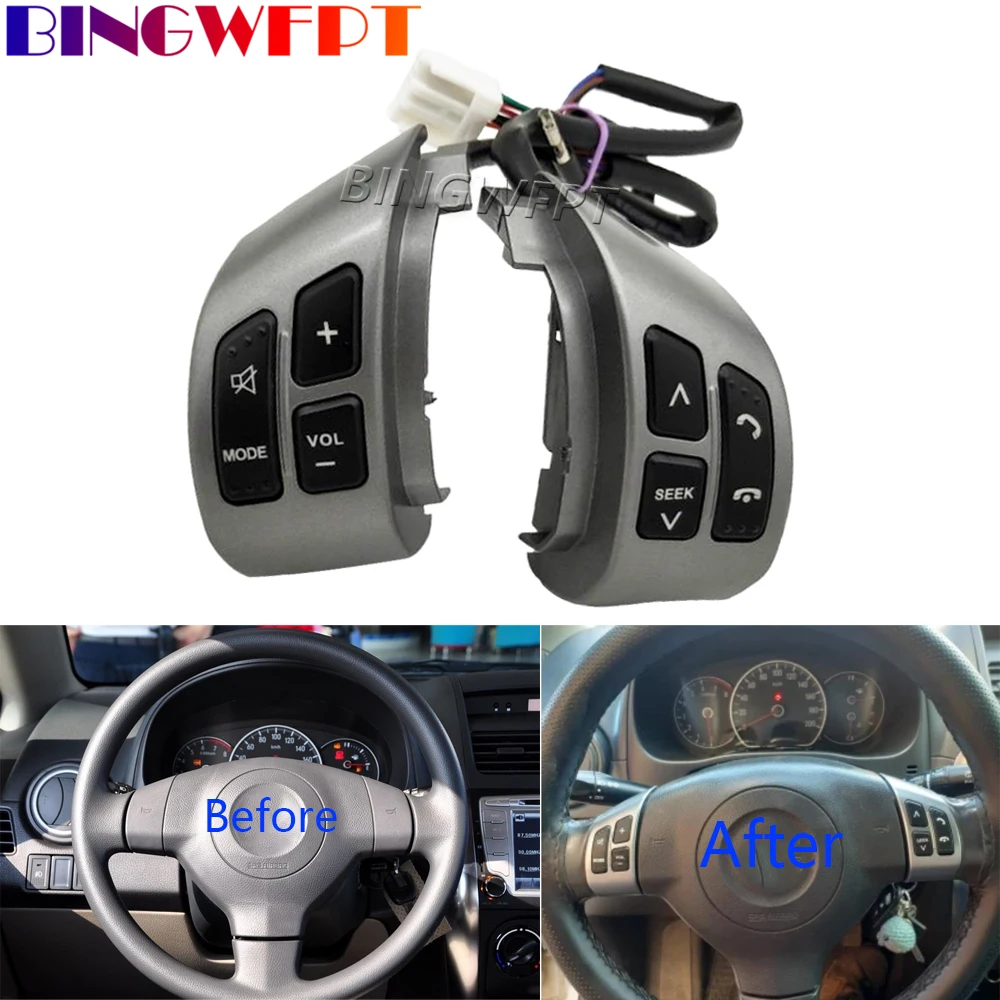 Multi-media Control Button Switch Steering Wheel Audio Volume Bluetooth Phone Button Switch For Suzuki SX4 Swift 2006-2013