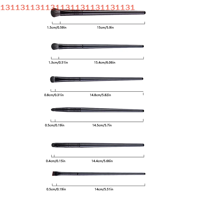 6 STKS Ogen Make-up Kwasten Set Professionele Zachte Contouren Oogschaduw Eyeliner Wenkbrauw Borstel Vrouwen Gezichtsschoonheid Cosmetische Tool