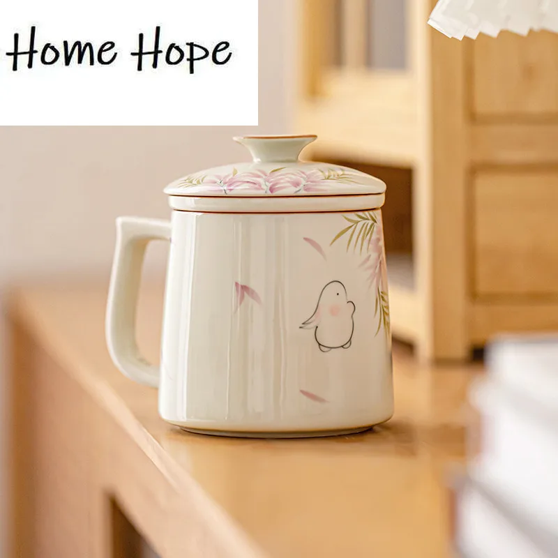 330ml-dessine-a-la-main-mignon-lapin-glycine-fleur-filtre-the-separateur-tasse-retro-tasse-a-the-avec-infuseur-theiere-bureau-tasse-d'eau-cadeau