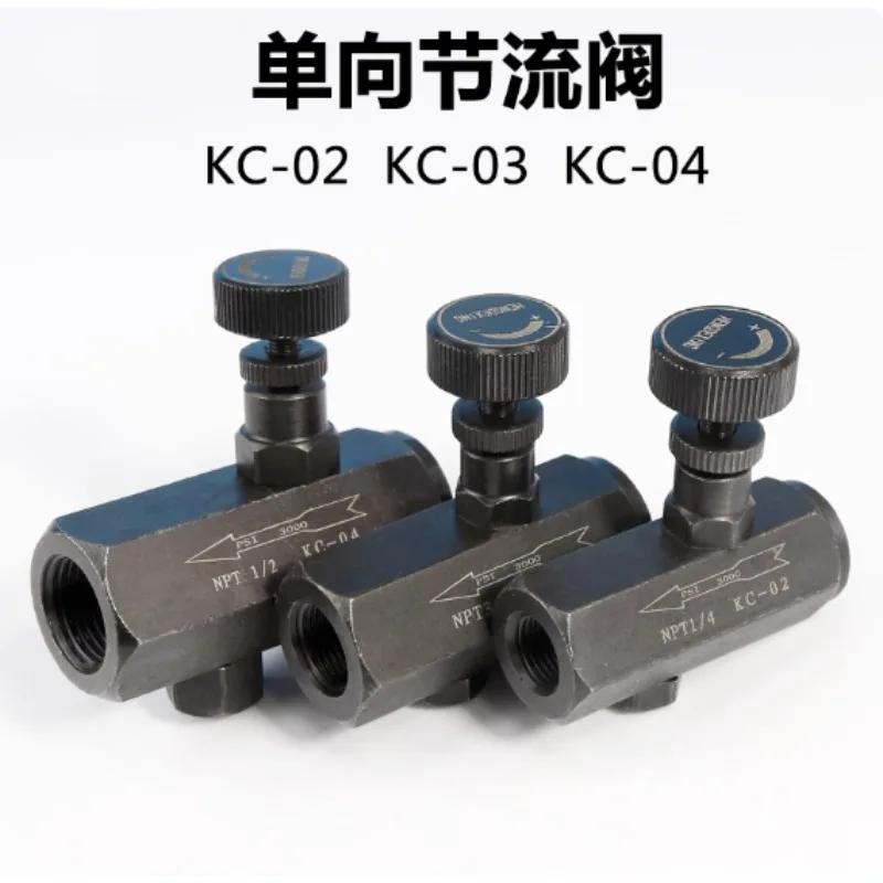 

Hydraulic One-way Throttle Valve Speed Regulating Valve KC-02 KC-03 KC-04 KC-062 3 4-point Flow Control Valve