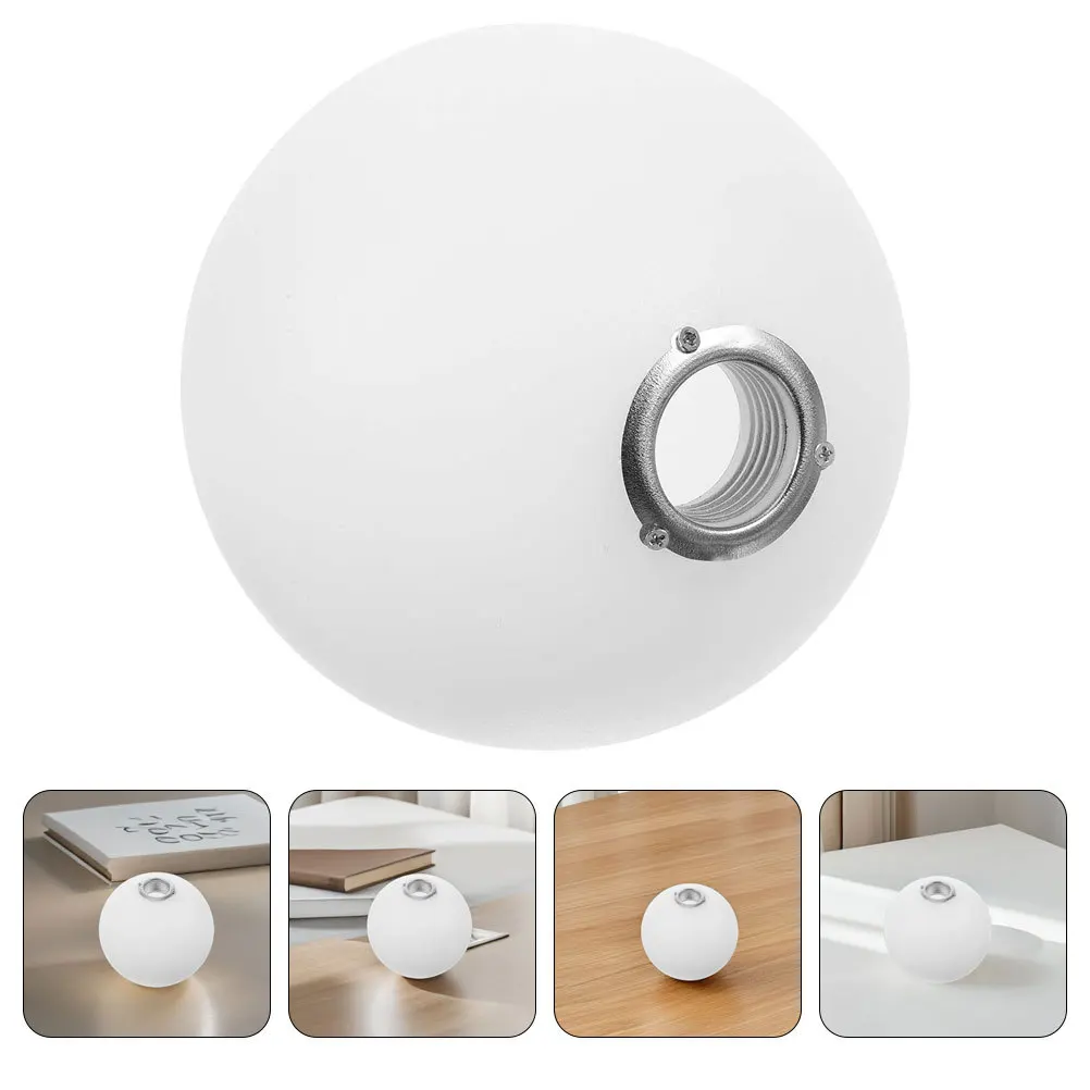 

2Pcs Modern Round Ball Lampshade G9 Metal Base Shatterproof Plastic Soft Lighting Versatile Use for Various Indoor Rooms