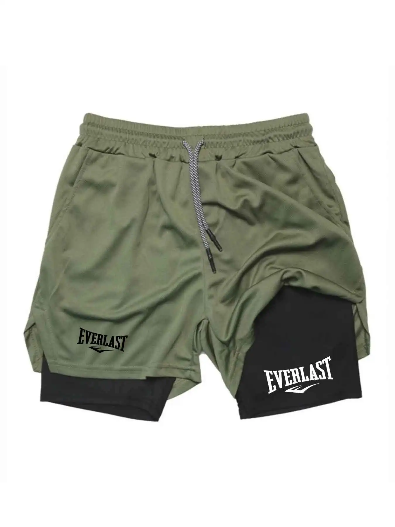 2026 Popular Men's Fashionable Casual Sports Shorts, Printed Sports Shorts, Double-Layer Design, Quick-Dry, Basketball, Fitness