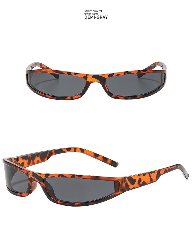 Retro Schmale Rechteckige Y2K Sonnenbrille 2026 Trend Marken-Wrap-Sportbrille für Männer und Frauen Radfahren Autofahren UV400 Punk Eyewear – Detail 4