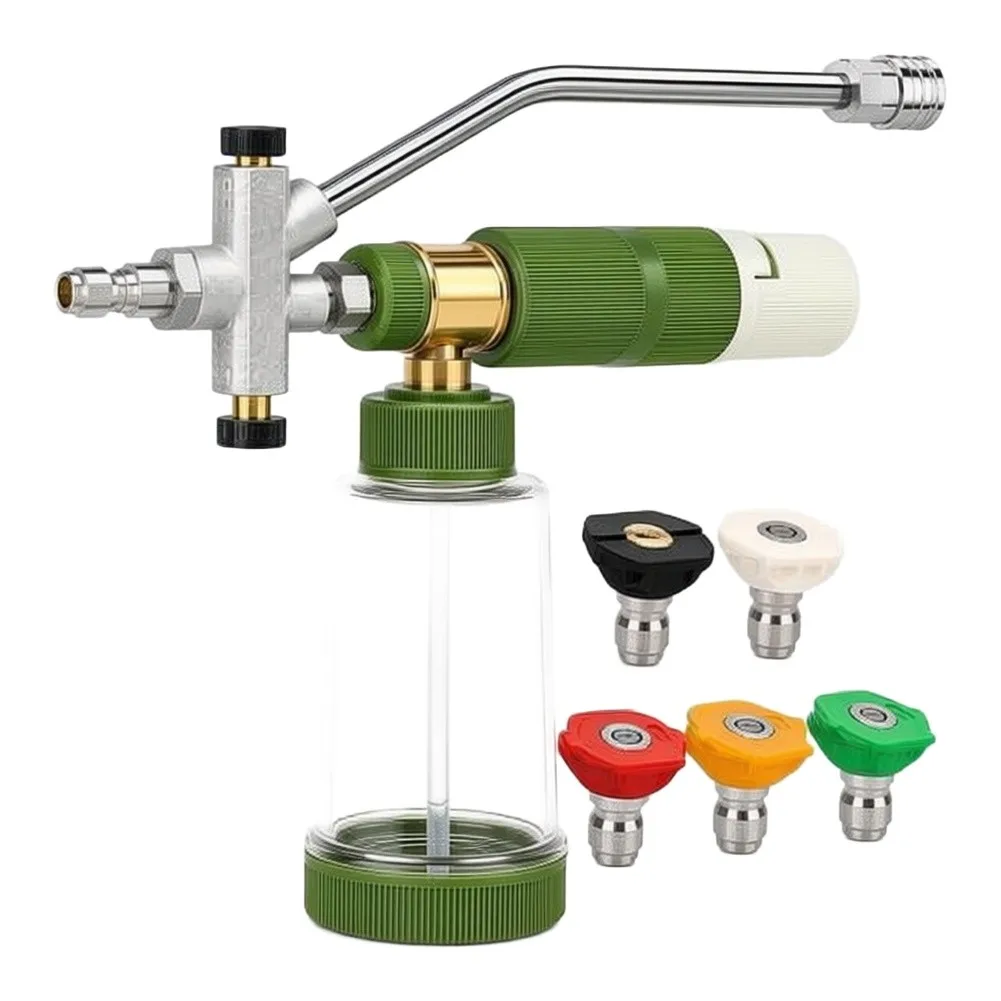 Matcha Green Car Foam Compatible with High Pressure Washers Dual 14 Inch Quick Connect and Adjustable Foam Output