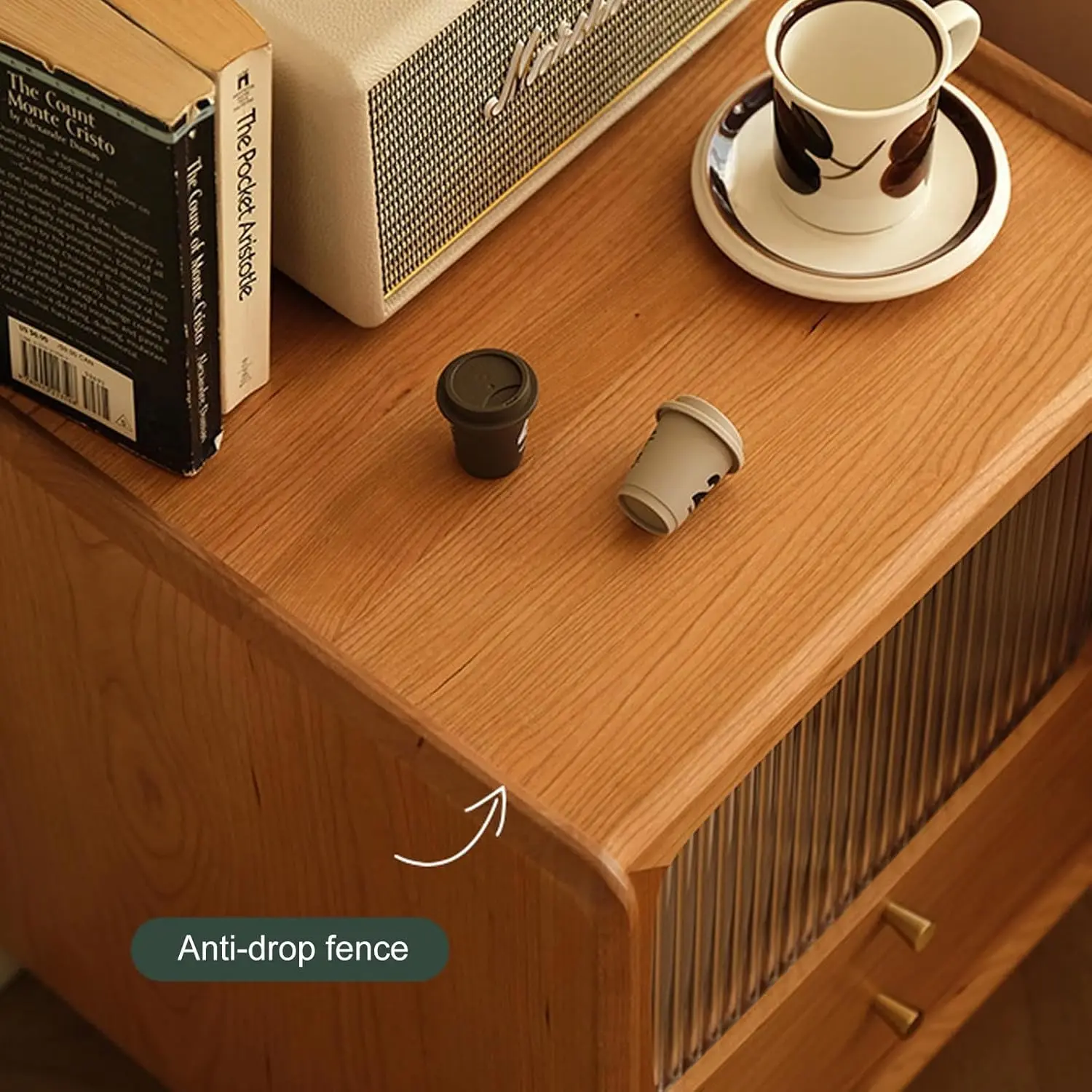 Mesa de cabeceira de madeira com gavetas, 11,8/15,7 pol. de largura, mesa de cabeceira pequena para espaços pequenos