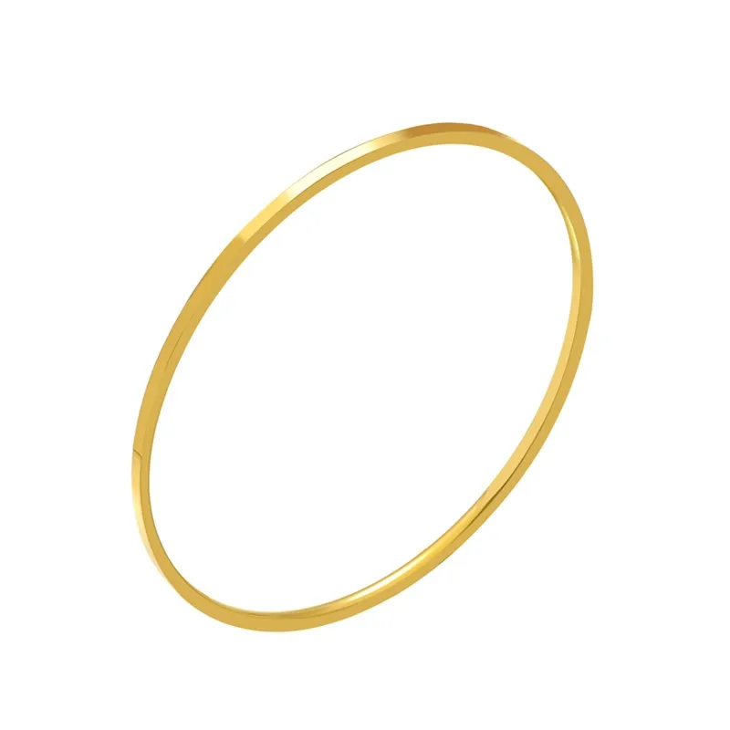 Stainless Steel Stackable 2mm Thin Plain Slip On Bangle Bracelet for Women Girl