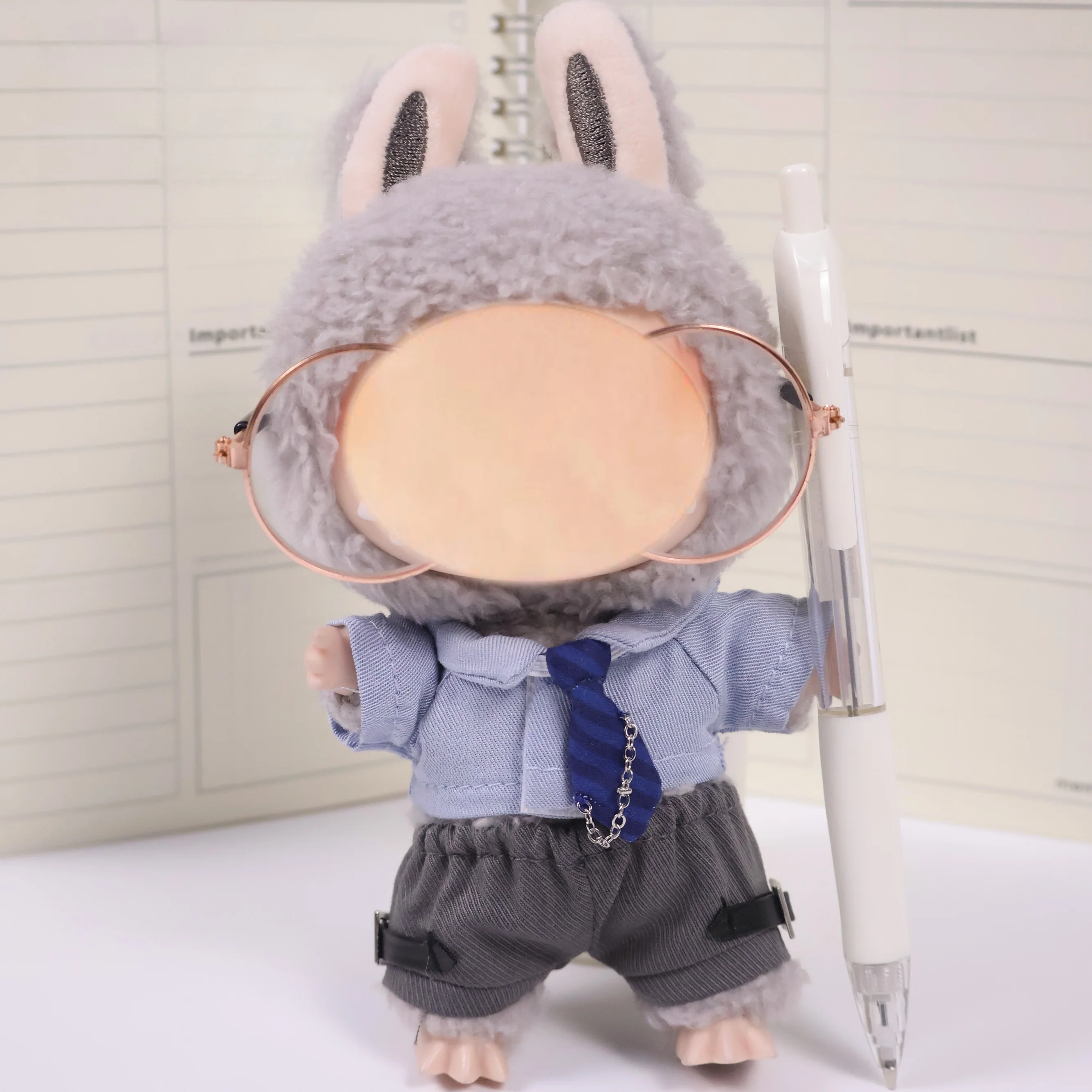 Nueva ropa para muñecas de 17cm, ropa de científico blanco puro de primera y segunda generación, ropa para muñecas con caja ciega de vinilo