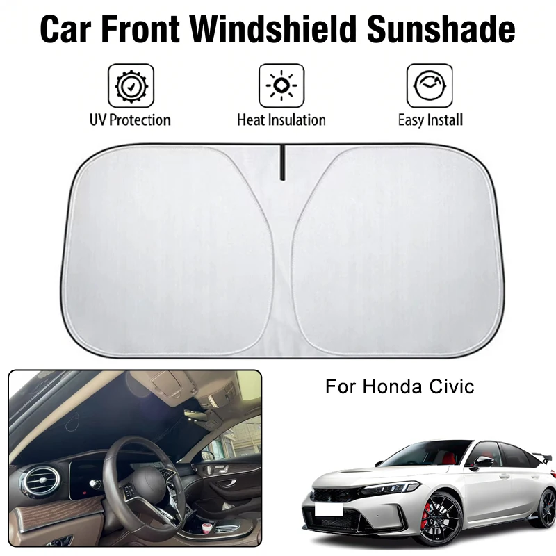 

Car Front Windshield Sunshade Cover For Honda Civic UV Block Heat Insulation Auto Interior Sun Protection Accessories