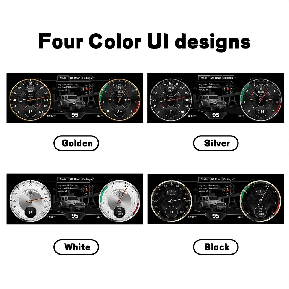 2024 Latest Original Car Digital LINUX Instrument Cluster For Lexus Jeep Wrangler JK 2011-2018 LCD Speedmeters Dashboard player image 6