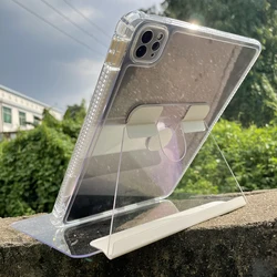 For iPad Cases for iPad2025 ipad 11 12.9 10th A16 M2 M3 Air6 7 8th 9th 10.5 air4 5 air3 mini 6 transparent cover horizontal and
