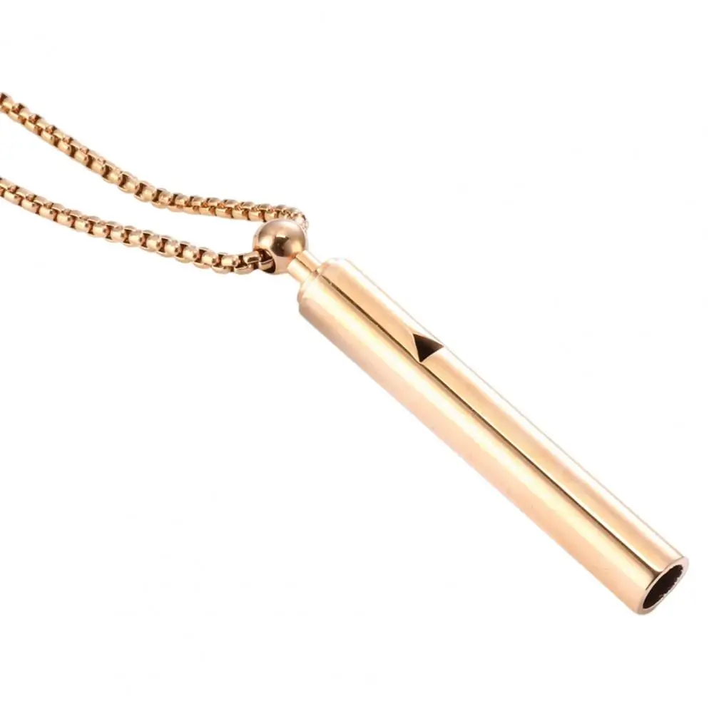 قلادة صافرة من الفولاذ المقاوم للصدأ ، تقليل التوتر ، تخفيف القلق ، طول قابل للتعديل ، مخفض السلام