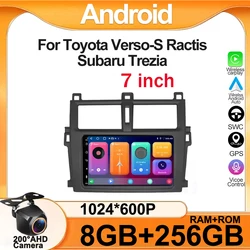 For Toyota Verso-S Ractis Subaru Trezia Car Dvd Auto Android Radio Stereo Multimedia Player GPS Navigation High-performance CPU