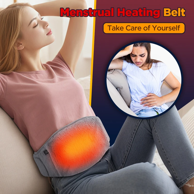 USB Powered Heating Belt Heating Pad With Hand Pockets Electric Heating Belt For Spasms And Joint Pain Three-level