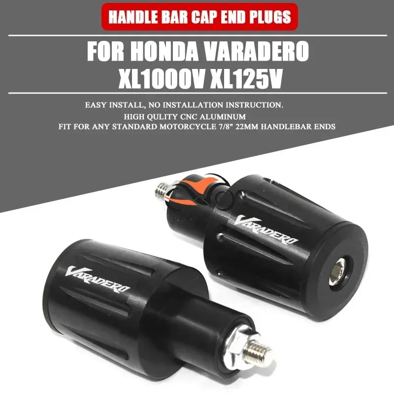 Motorcycle Handlebar Grips Handle Bar Cap End Plugs For XL1000V Varadero XL1000 XL125 V XL 1000 125 V Varadero Accessories