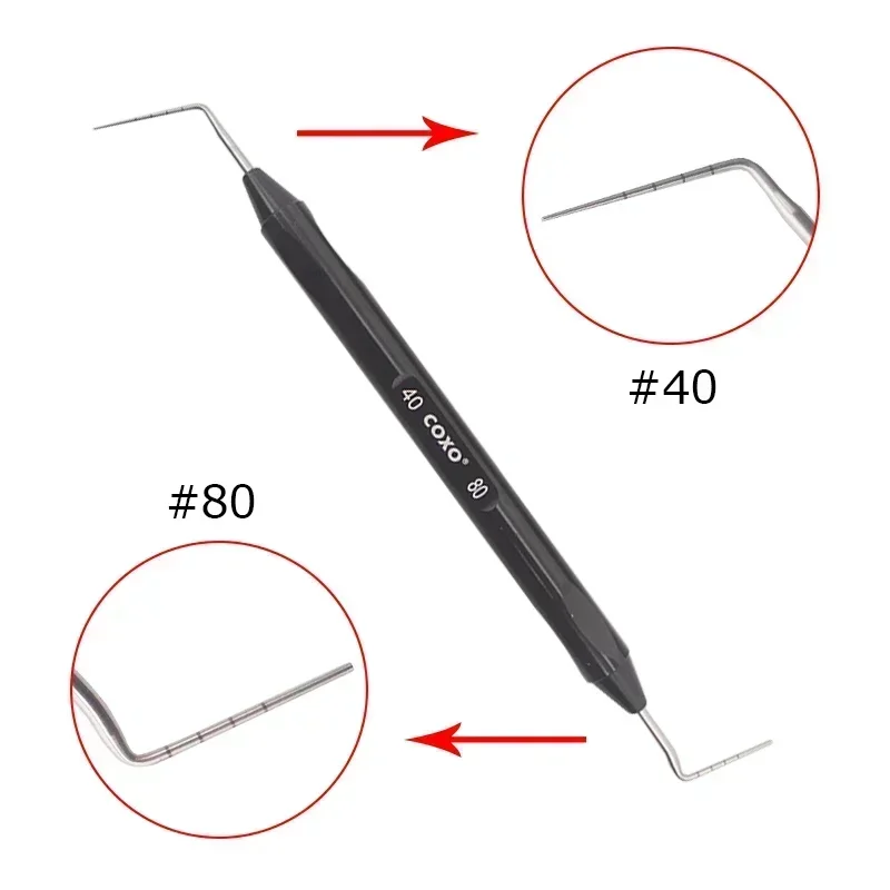 COXO-Bouchons dentaires à main, outils endodontiques professionnels avec embouts de pressurisation de canal pour le remplissage vertical du canal radiculaire, 2 pièces/ensemble