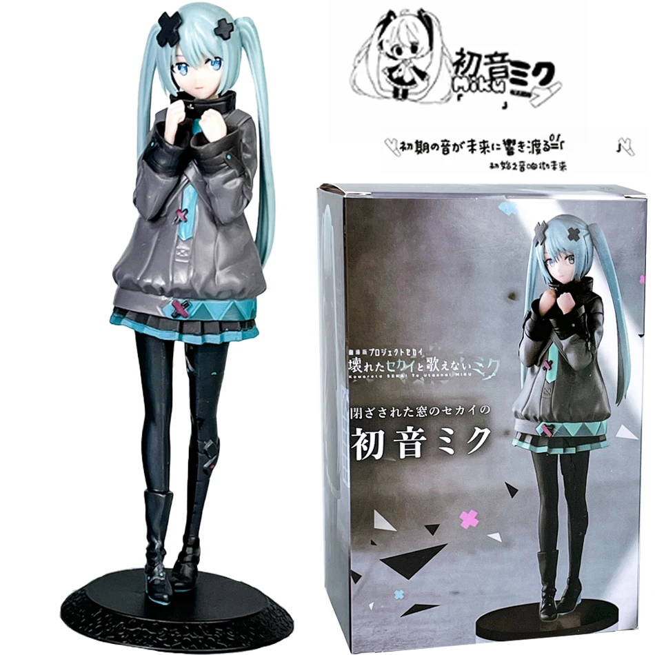 New in Stock Hatsune Miku in A World with Closed Windows Collectible Anime Action Kwaii Miku Figures Model Toys Christmas Gifts
