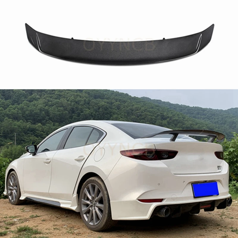 

For Mazda 3 Axela Sedan Universal TF Spoiler 2006-2023 carbon fiber material car trunk spoiler