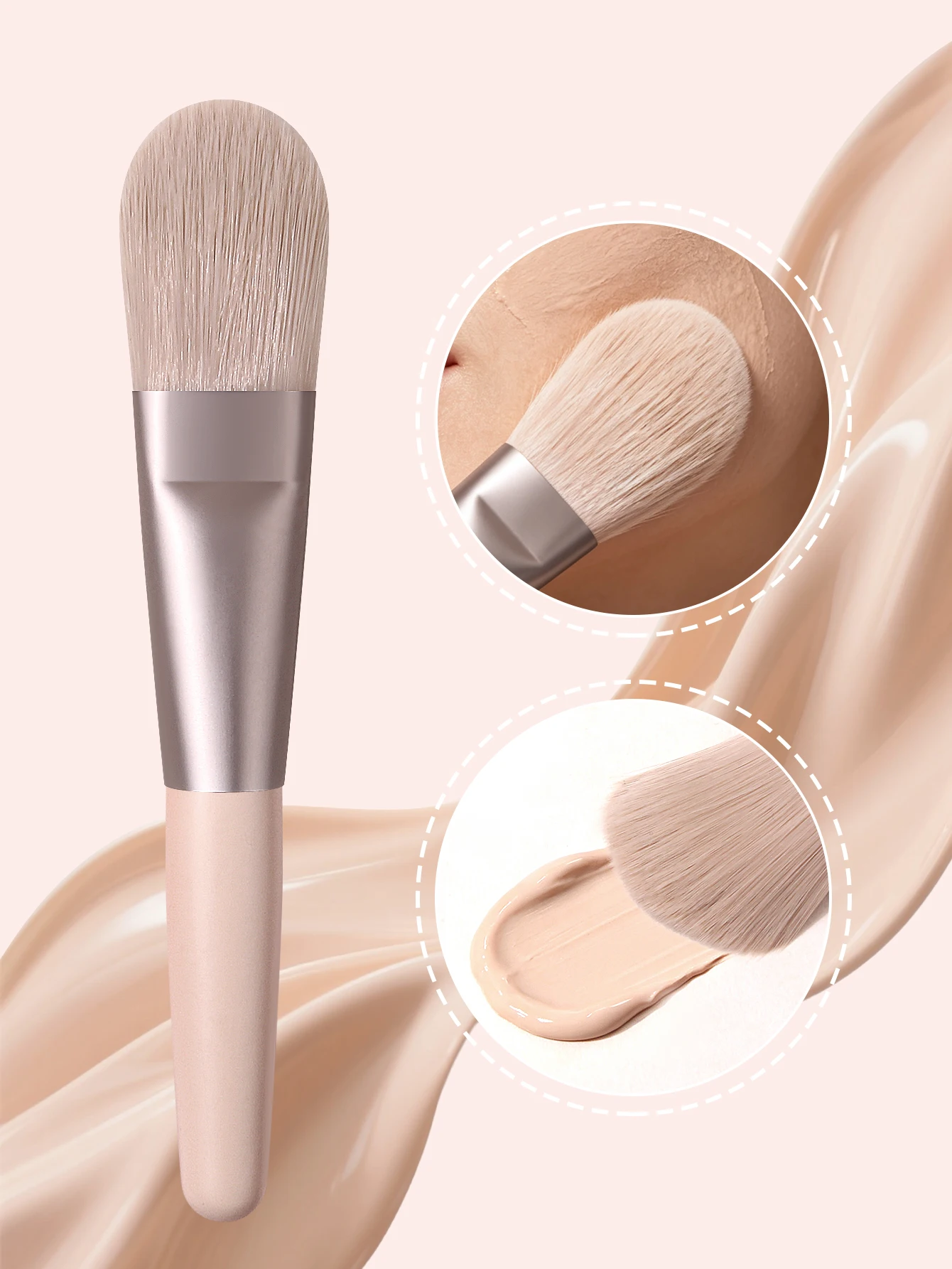 Foundation Concealer Brush Premium Contour Blusher Brushes Flawless Under Eye Dense Face Makeup Brush For Blending