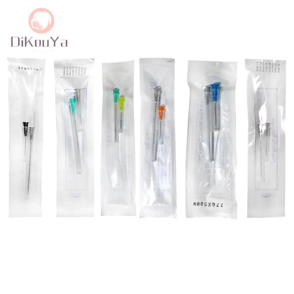 

30/50/100 шт. одноразовые конюши с тонким тупой наконечником для инъекций 14 г 90 мм 18 г мочевая кислота для наполнения лица назальная микро тупая канюля