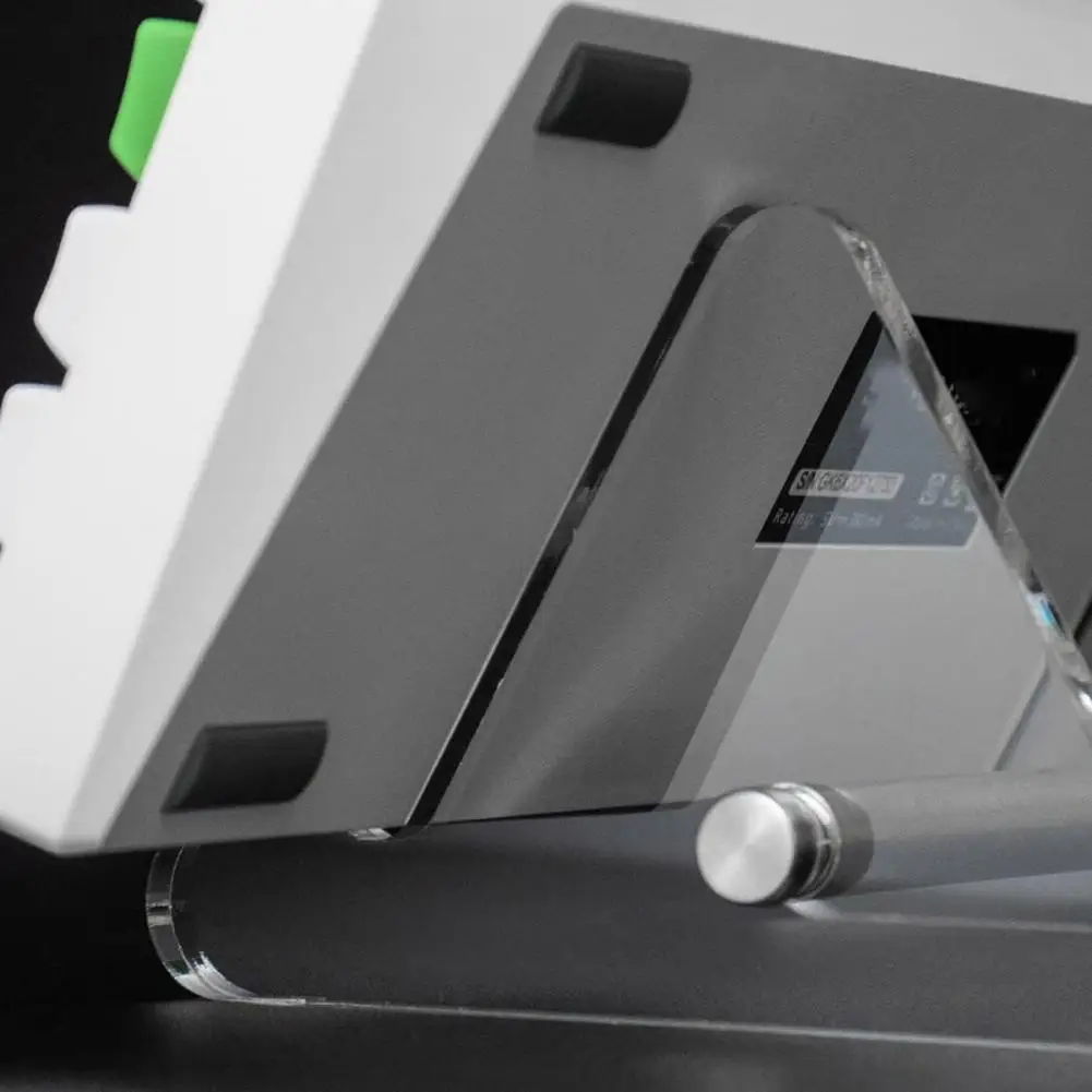 Stainless Steel Keyboard Stand Acrylic Transparent Keyboard Stand Tray Detachable Space-saving Computer Keyboard Display Stand
