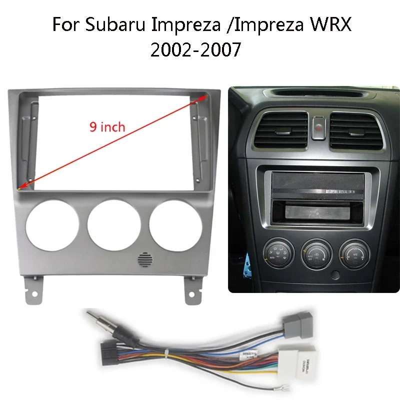 9 Inch Custom Fit Car Radio Fascia Panel For Subaru Impreza WRX 2002 - 2007 Auto Stereo Upgrade Installation Kit