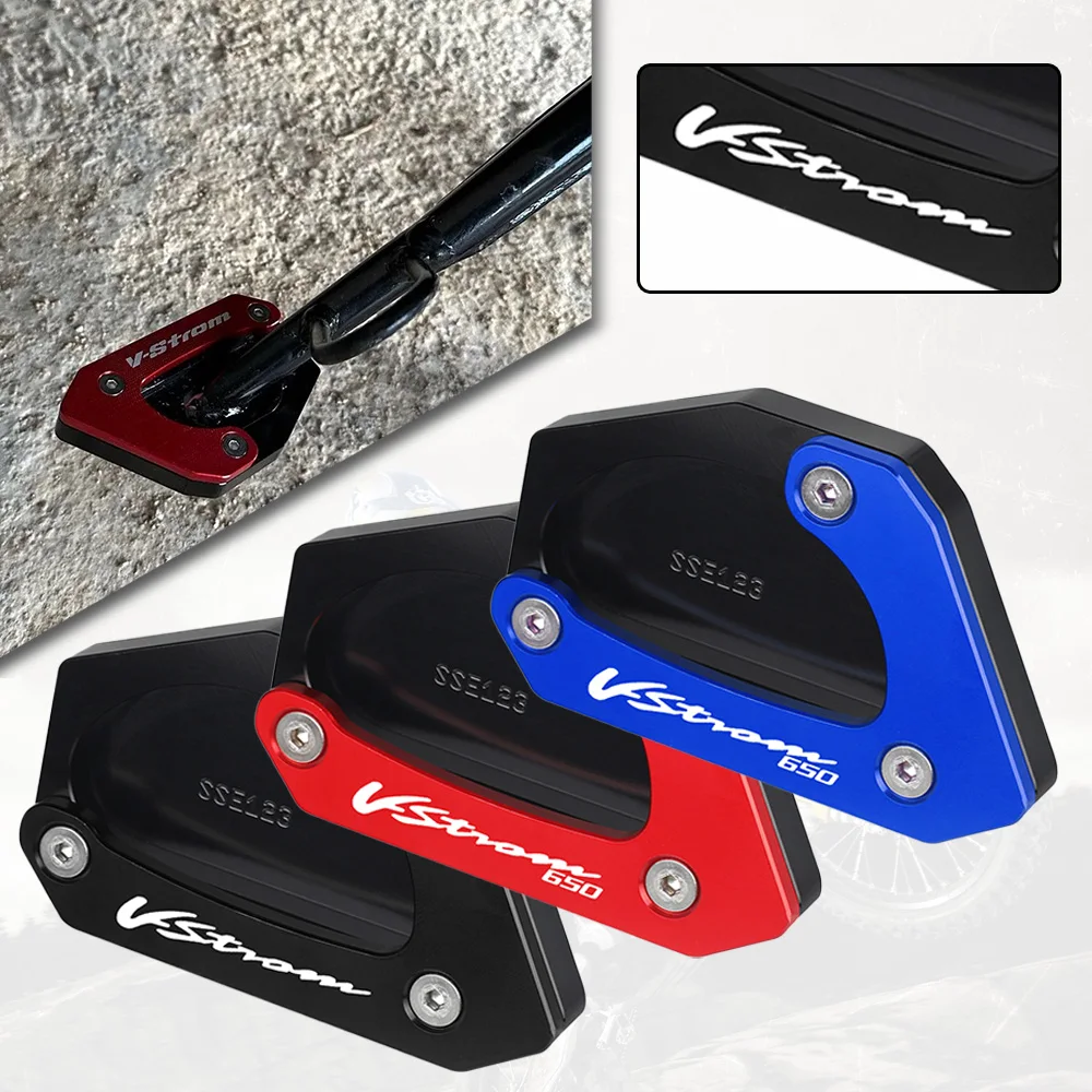 

2024 For SUZUKI V-Strom DL 650 VStrom 2004-2023 2006 2007 2008 2009 2010 DL650 V Strom Side Stand Enlarger Kickstand Plate Pad