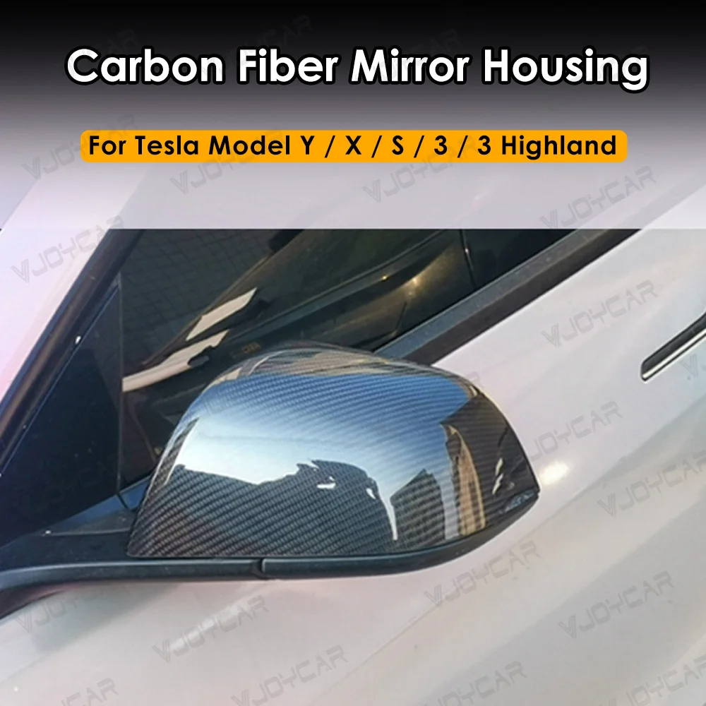 Factory OEM Carbon Fiber Rear View Mirror Protection Cover for Model 3 Model Y Car Decoration Accessories