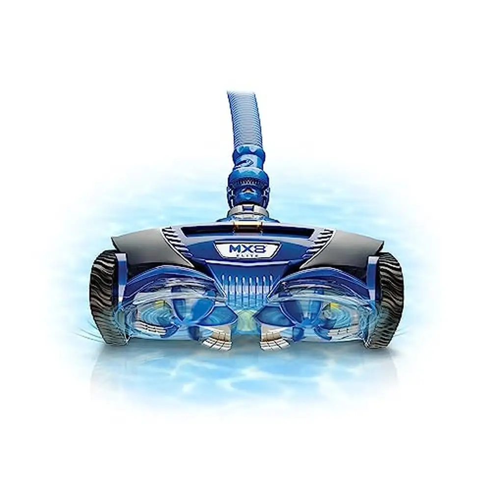 Elite Suction Pool Cleaner with Cyclonic Scrubbing Brushes Wide Cleaning Path MaX-Drive Navigation Energy Efficient