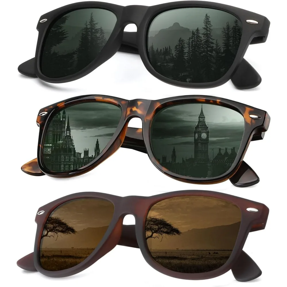 Lunettes de soleil polarisées pour homme et femme, protection UV pour conduite