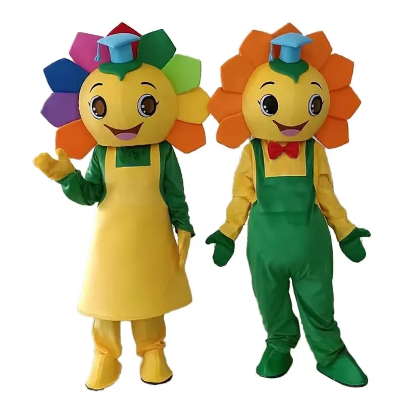 

Lovely Sunflower Mascot Costume Cartoon Performance Props Christmas Halloween Party Anime Flower Cosplay Set