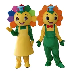 Lovely Sunflower Mascot Costume Cartoon Performance Props Christmas Halloween Party Anime Flower Cosplay Set