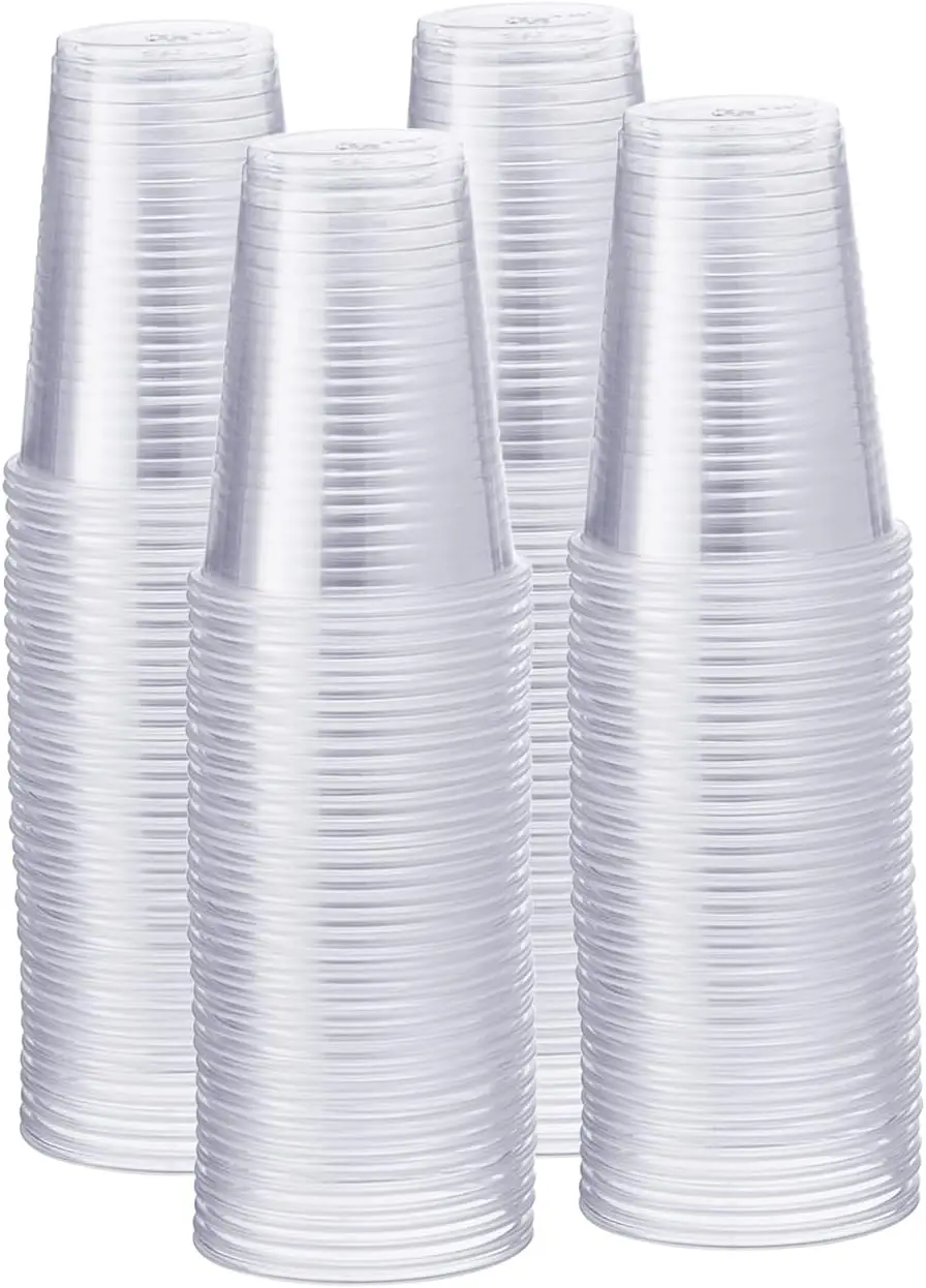 

9 oz Clear Plastic Cups [500 Count] Disposable Cold Drinking Cups for Parties, Events, & Everyday Use – , Durable