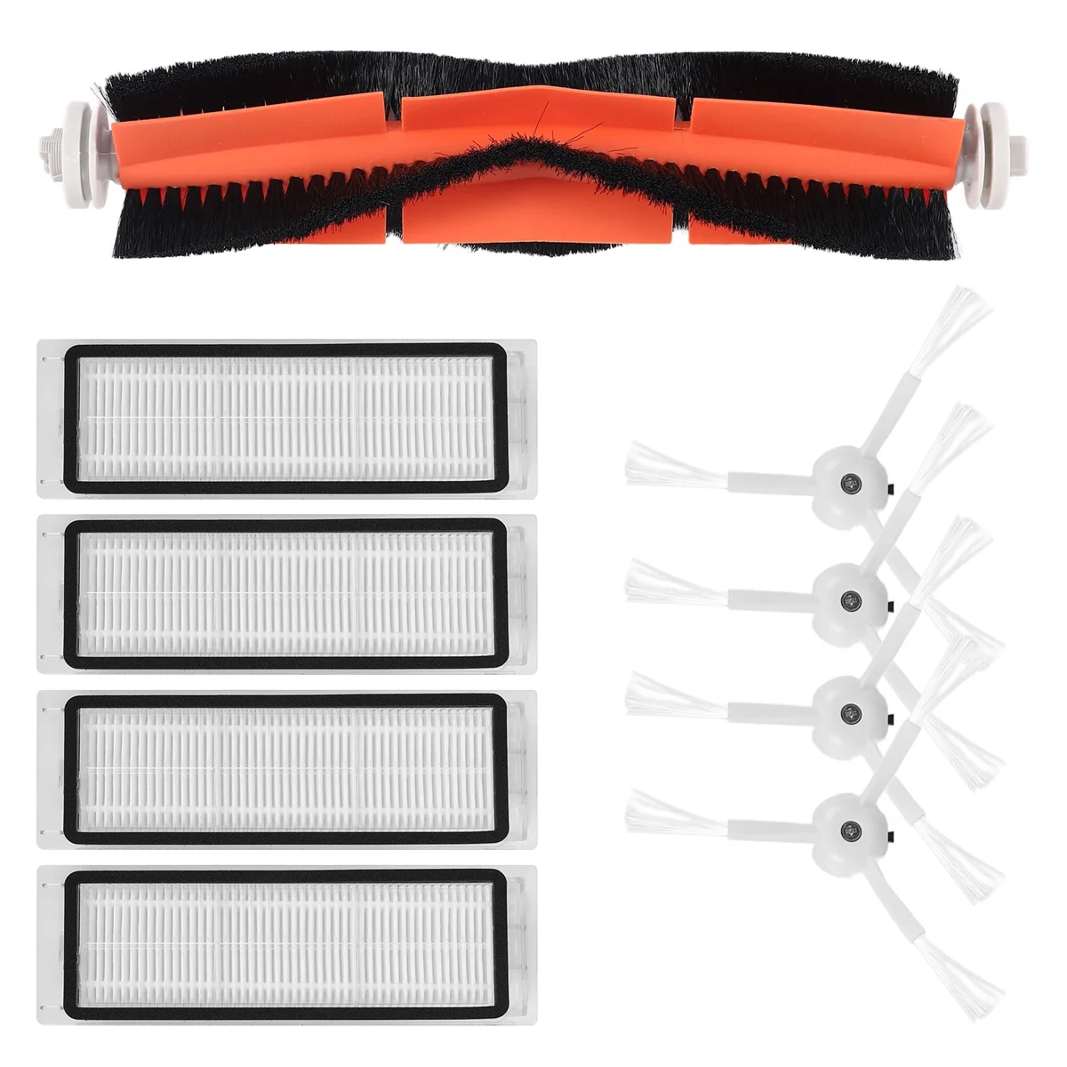 N95RFor Xiaomi Mi เครื่องดูดฝุ่นหุ่นยนต์ 1/1S SDJQR01RR SDJQR02RR SDJQR03RR Roborock E3, S4, S4 Max, S5 หลักแปรงด้านข้างกรอง