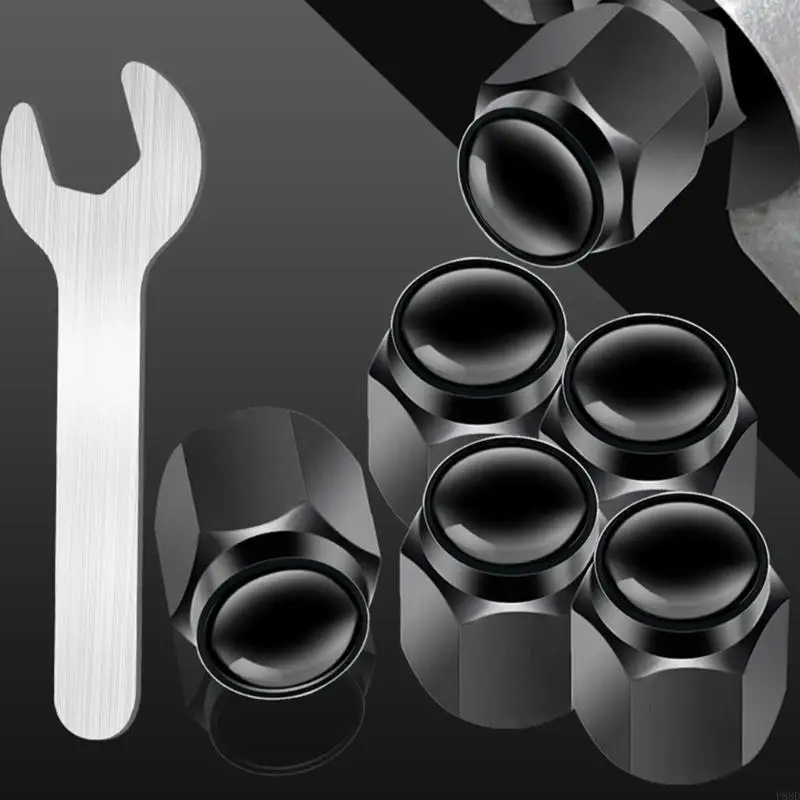 

Tire Valves Stem Caps Metal Dust Proof with Rubber Rings Weather Resistant Valves Caps Anti Leakage Gaskets for Vehicles