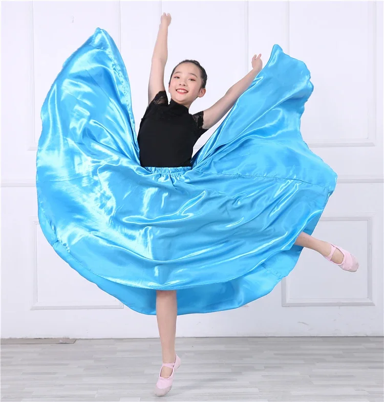 Kostium dla dzieci z biustem Hiszpańska spódnica Bullskirt Duża spódnica do tańca Dziewczęca duża spódnica typu swing Otwierany taniec Kostium dla dzieci