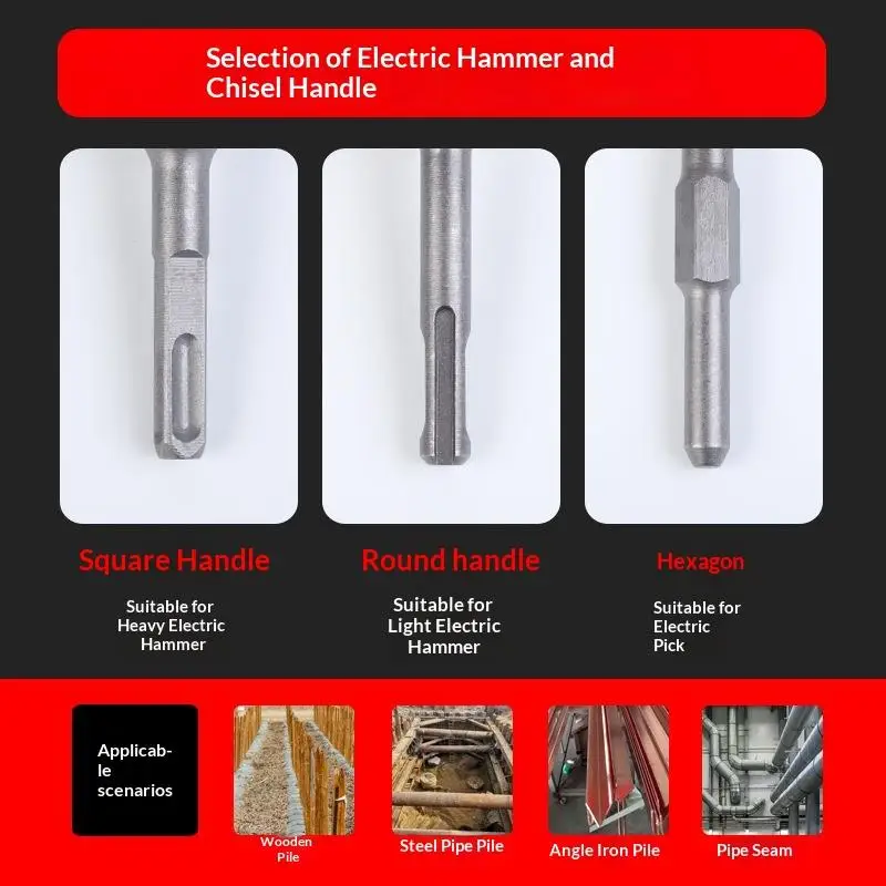 Forged Steel Drill Bit Driver 33/34/35mm SDS PLUS Ground Rod Driver Earth Stake Grounding Rod For Rotary Hammer Drill