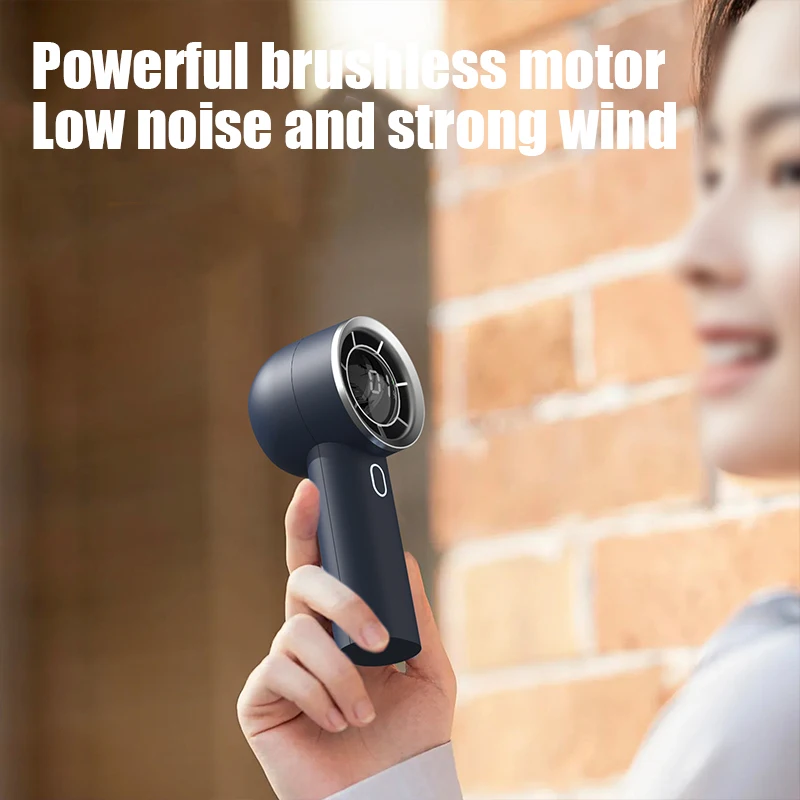 Xiaomi New High Speed USB Small Fan Portable Digital Display Stepless Speed Control High Wind Power Long Range Handheld Fan