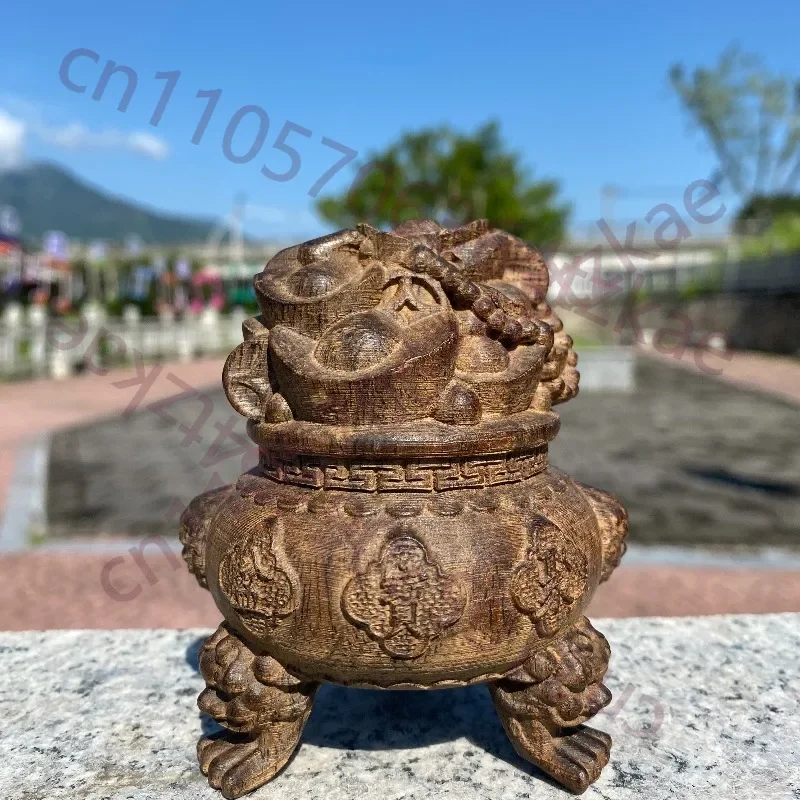 Hand-Carved Agarwood Treasure Basin - 3.9/7.5