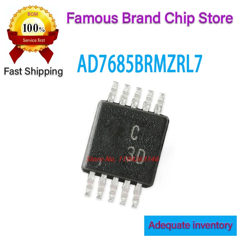 New AD7685BRMZ AD7685BR C3D MSOP-10  chip 1-10pcs